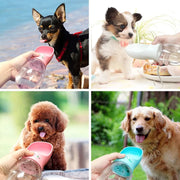 Portable Pet Water Bottle with Drinking Trough