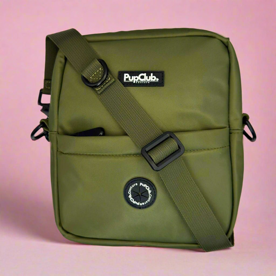 Mini Dog Walking Bag - Khaki Green